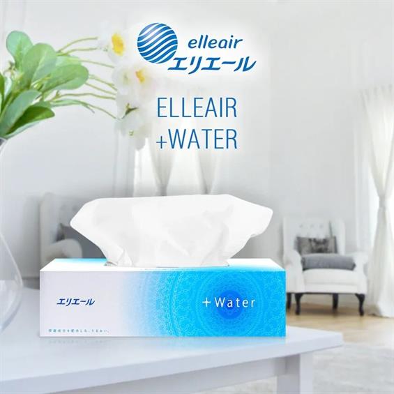 Серветки паперові зволожуючі Elleair Water з гліцерином та молекулами води 180 шт. у коробці (713725) - зображення 1