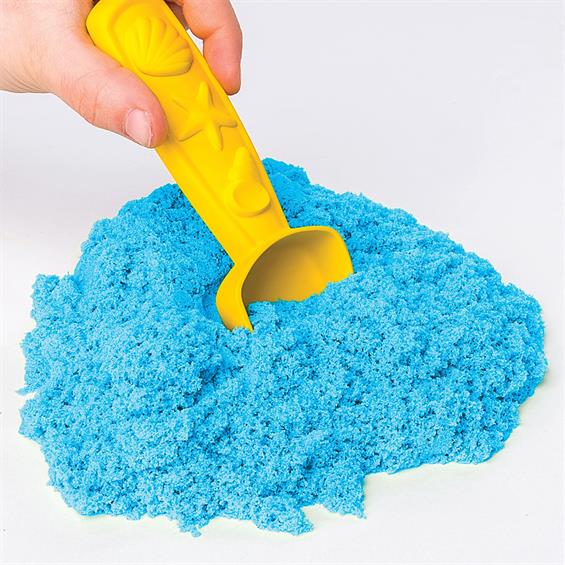 Кінетичний пісок для дітей Kinetic Sand з лотком та формочками, блакитний, 454 г (71402B) - зображення 5