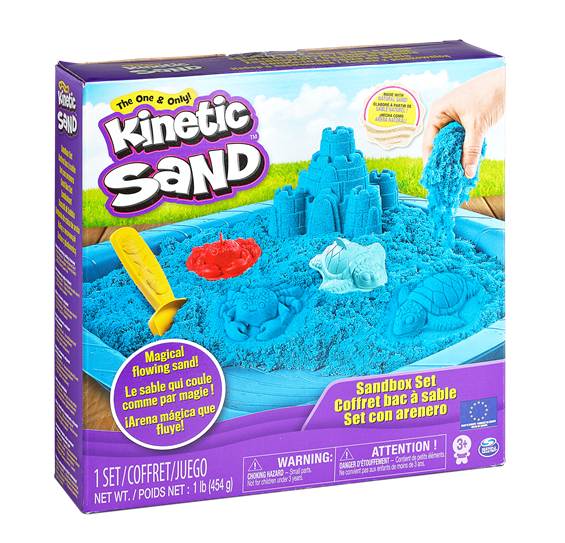 Кінетичний пісок для дітей Kinetic Sand з лотком та формочками, блакитний, 454 г (71402B) - зображення 8