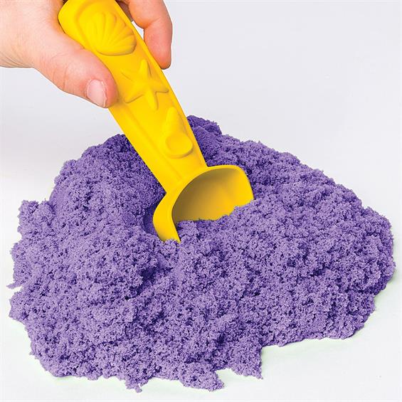 Кінетичний пісок для дітей Kinetic Sand з лотком та формочками, фіолетовий, 454 г (71402P) - зображення 5