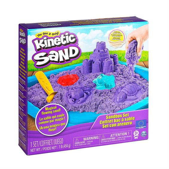 Кінетичний пісок для дітей Kinetic Sand з лотком та формочками, фіолетовий, 454 г (71402P) - зображення 8