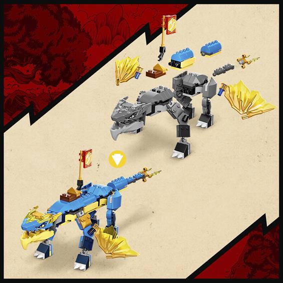 Конструктор LEGO® NINJAGO® Дракон бурі Джея 140 деталей (71760) - зображення 8