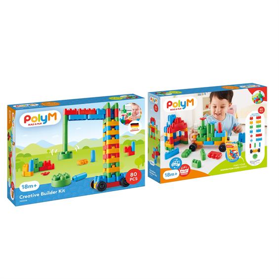 Конструктор Hape PolyM Будівельник 80 ел. - зображення 12