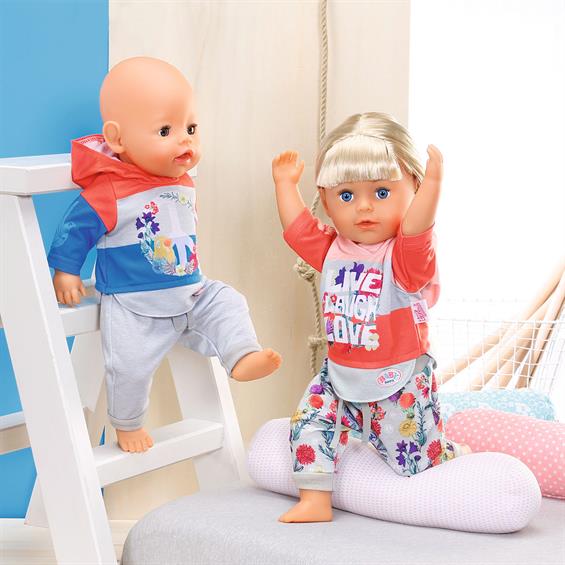 Набір одягу для ляльки Baby Born Трендовий синій спортивний костюм (826980-2) - зображення 1