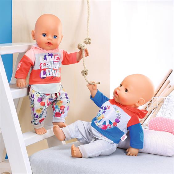 Набір одягу для ляльки Baby Born Трендовий синій спортивний костюм (826980-2) - зображення 1