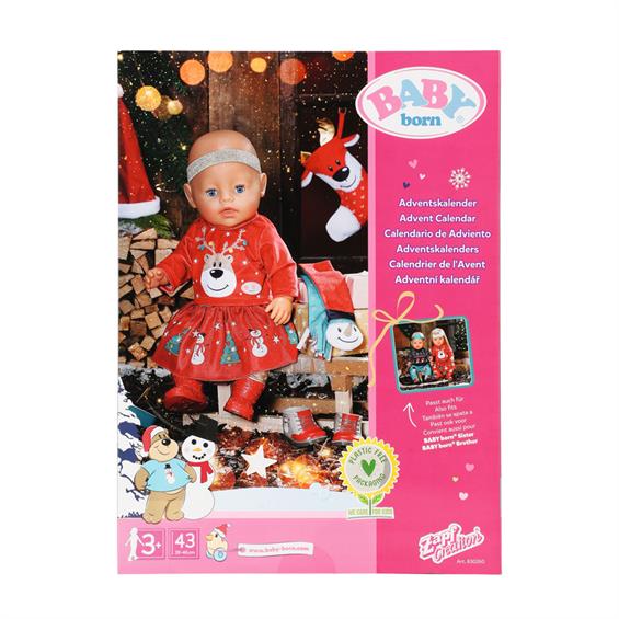 Набір одягу та аксесуарів для ляльки Baby Born Адвент-календар 43 см (830260) - зображення 1