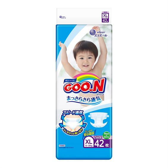Підгузки Goo.N для дітей 12-20 кг Big XL на липучках унісекс 42 шт. (843132) - зображення 3