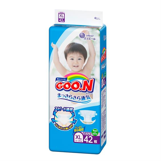 Підгузки Goo.N для дітей 12-20 кг Big XL на липучках унісекс 42 шт. (843132) - зображення 1
