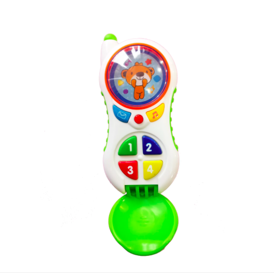 Іграшка Baby Team Телефон музичний маленький зелений (8621-green) - зображення 1