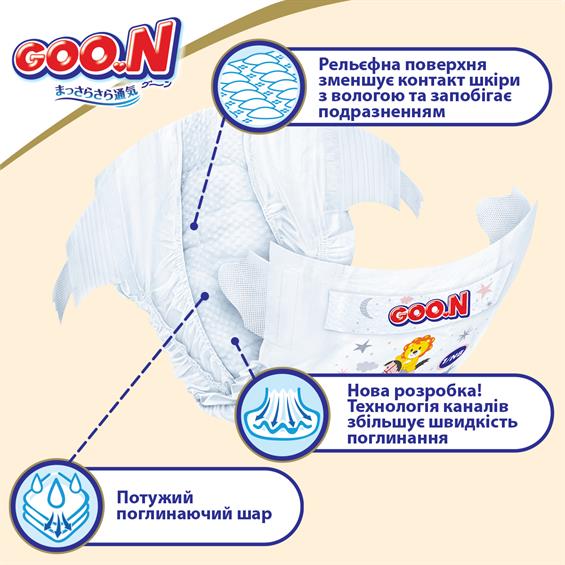 Підгузки Goo.N Premium Soft для дітей 12-20 кг 5XL на липучках унісекс 40 шт. (863226) - зображення 7
