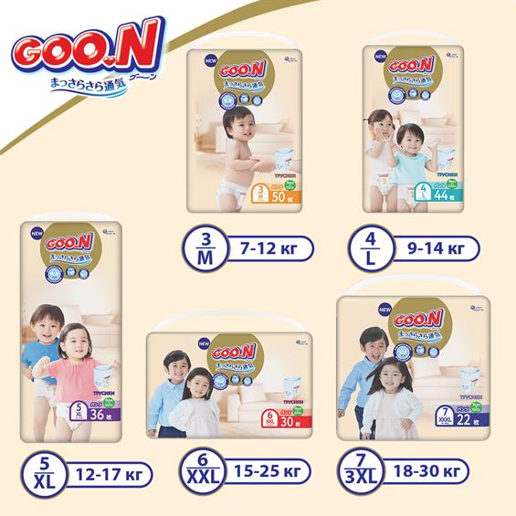 Трусики-підгузки Goo.N Premium Soft для дітей 9-14 кг 4L унісекс 44 шт. (863228) - зображення 1
