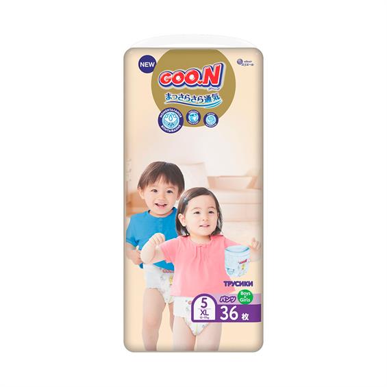 Трусики-підгузки Goo.N Premium Soft для дітей 12-17 кг 5XL унісекс 36 шт. (863229) - зображення 3