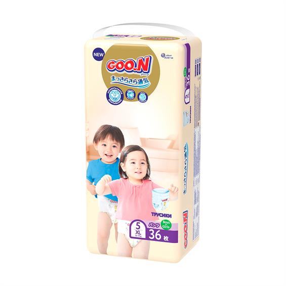 Трусики-підгузки Goo.N Premium Soft для дітей 12-17 кг 5XL унісекс 36 шт. (863229) - зображення 1