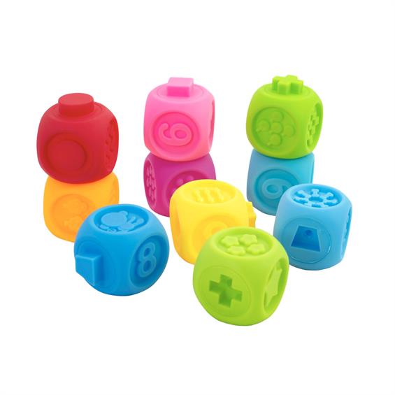 Набір ігровий Baby Team Кубики розвиваючі 10 шт. (8875) - зображення 1