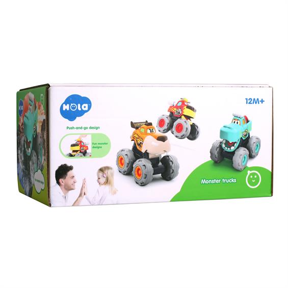 Набір іграшкових машинок Hola Toys Монстр-тракі 3 шт. (A3151) - зображення 4