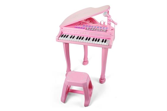 Детское пианино синтезатор Baoli Маленький музикант с микрофоном и стульчиком 37 клавиш розовый (BAO-1403-P) (BAO-1403-P) (BAO-1403-P) - зображення 2