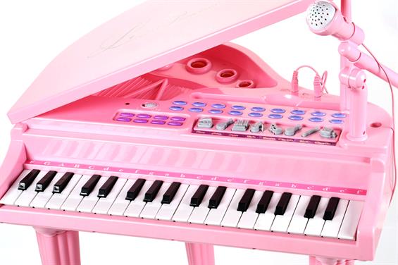 Детское пианино синтезатор Baoli Маленький музикант с микрофоном и стульчиком 37 клавиш розовый (BAO-1403-P) (BAO-1403-P) (BAO-1403-P) - зображення 3
