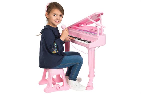 Детское пианино синтезатор Baoli Маленький музикант с микрофоном и стульчиком 37 клавиш розовый (BAO-1403-P) (BAO-1403-P) (BAO-1403-P) - зображення 7