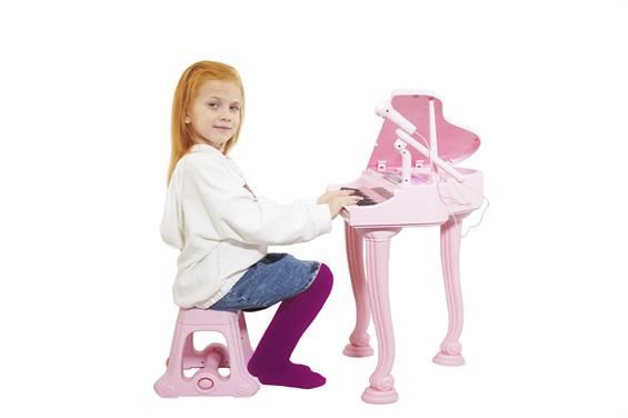 Детское пианино синтезатор Baoli Маленький музикант с микрофоном и стульчиком 37 клавиш розовый (BAO-1403-P) (BAO-1403-P) (BAO-1403-P) - зображення 1