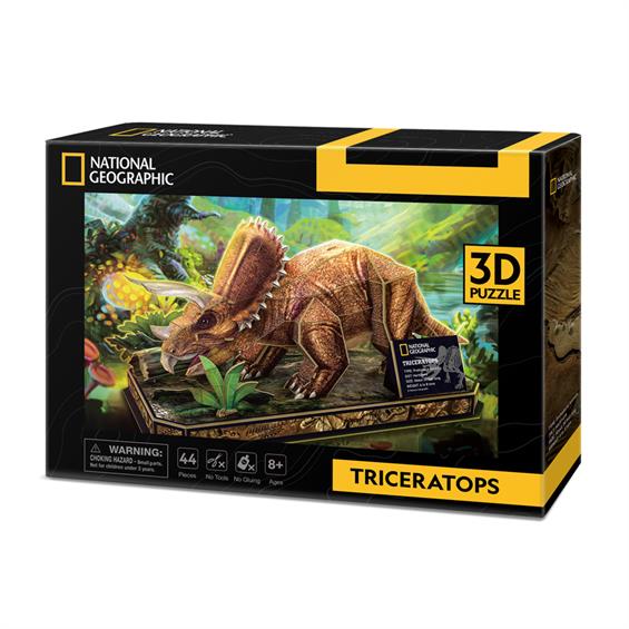 Тривимірна головоломка-конструктор CubicFun National Geographic Dino Трицератопс (DS1052h) - зображення 5