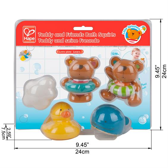 Набір іграшок для ванної Hape Ведмедик Тедді та друзі (E0201) - зображення 5