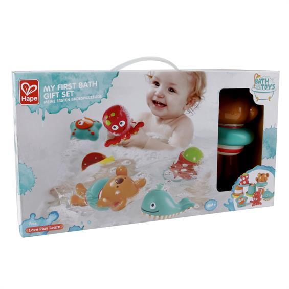 Набір іграшок для ванної Hape Мої перші іграшки для ванної 7 в 1 (E0220A) - зображення 4