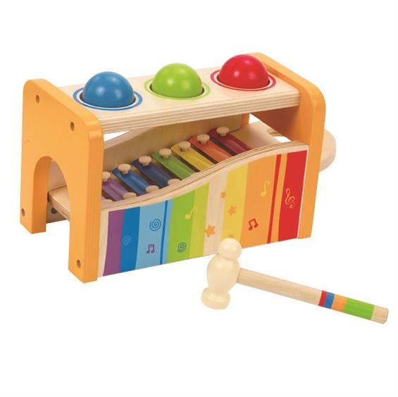 Іграшка-стукалка дерев'яна Hape Кульки та ксилофон (E0305) - зображення 8