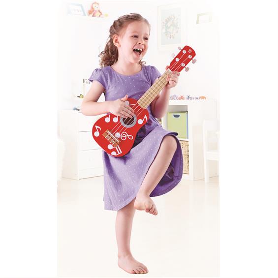 Дитяча гітара укулеле Hape, червоний (E0603) - зображення 4