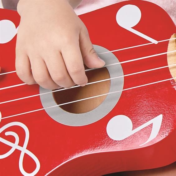 Дитяча гітара укулеле Hape, червоний (E0603) - зображення 7