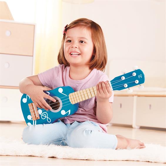 Дитяча гітара укулеле Hape, синій (E0604) - зображення 2