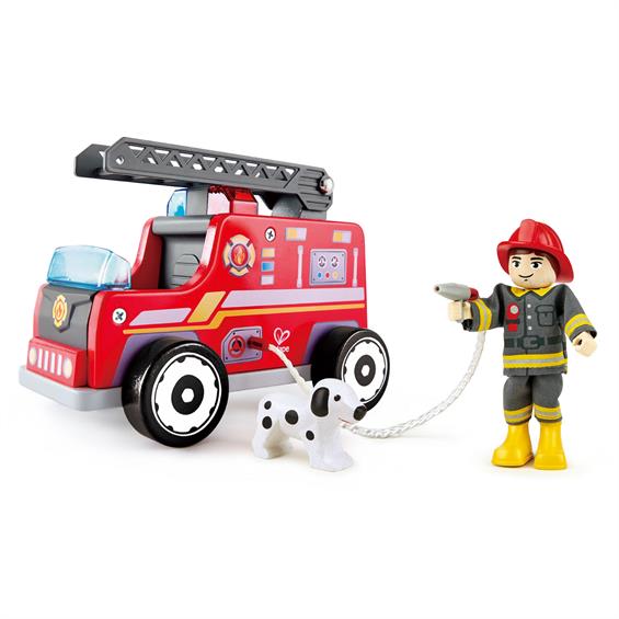 Дерев'яна іграшкова машинка Hape Пожежна (E3024) - зображення 2