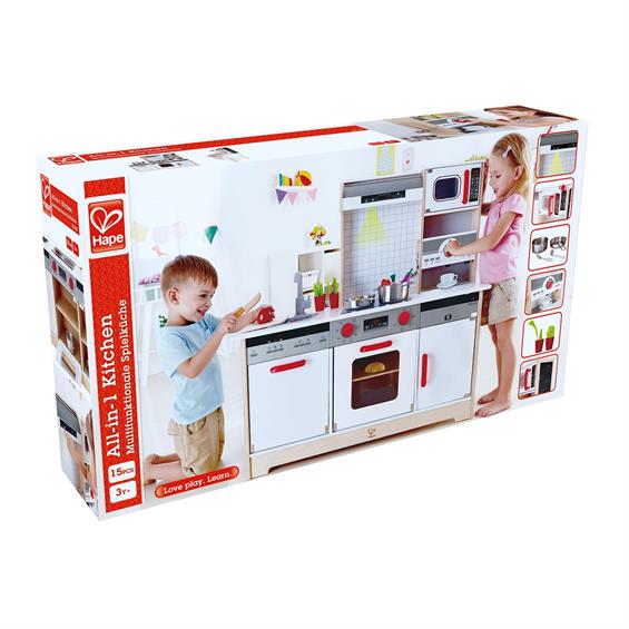 Дитяча кухня Hape дерев'яна з посудом та продуктами (E3145) - зображення 17