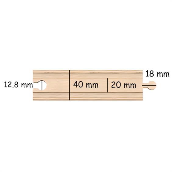 Набір рейок Hape для дерев'яної залізниці, 24 ел. (E3707) - зображення 8
