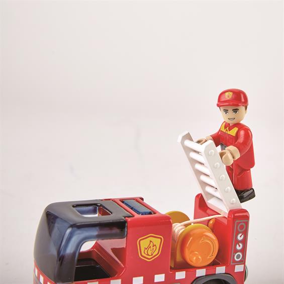 Іграшковий пожежний автомобіль Hape з сиреною (E3737) - зображення 9