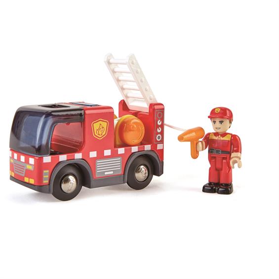Іграшковий пожежний автомобіль Hape з сиреною (E3737) - зображення 1