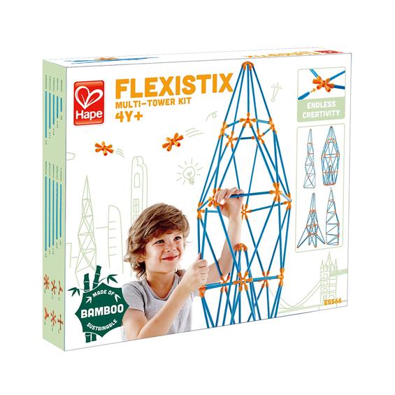 Конструктор контурний Hape Flexistix Вежі 132 ел. бамбук (E5566) - зображення 8