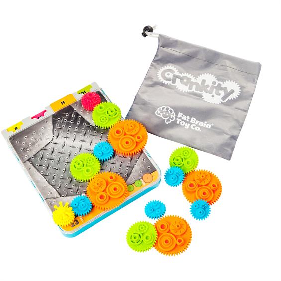 Головоломка Різнокольорові шестерінки Fat Brain Toys Crankity (F140ML) - зображення 3