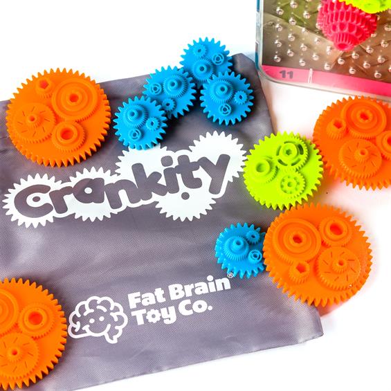 Головоломка Різнокольорові шестерінки Fat Brain Toys Crankity (F140ML) - зображення 6