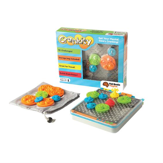 Головоломка Різнокольорові шестерінки Fat Brain Toys Crankity (F140ML) - зображення 9