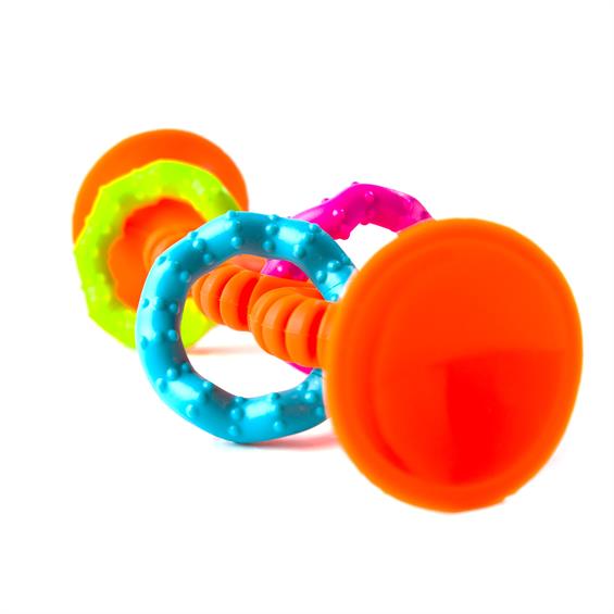 Прорізувач-брязкальце на присосках Fat Brain Toys pipSquigz Loops помаранчевий (F165ML) - зображення 5
