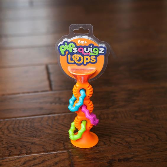 Прорізувач-брязкальце на присосках Fat Brain Toys pipSquigz Loops помаранчевий (F165ML) - зображення 13