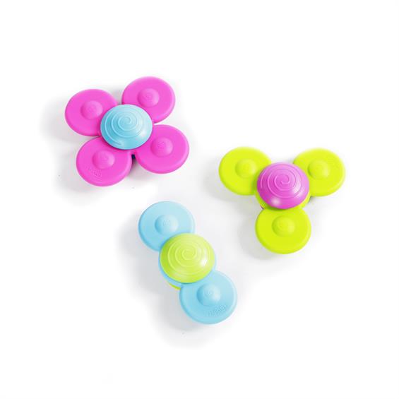 Набір прорізувачів-спінерів із присосками Fat Brain Toys Whirly Squigz 3 шт. (F210ML) - зображення 5