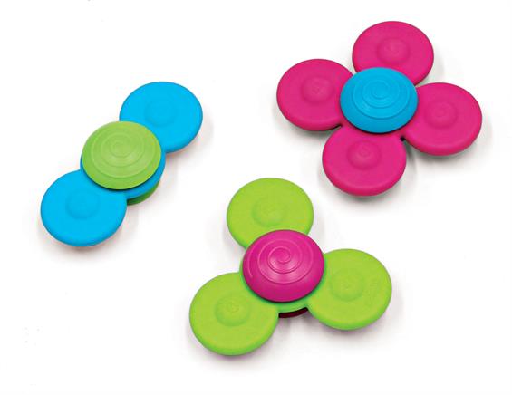 Набір прорізувачів-спінерів із присосками Fat Brain Toys Whirly Squigz 3 шт. (F210ML) - зображення 7