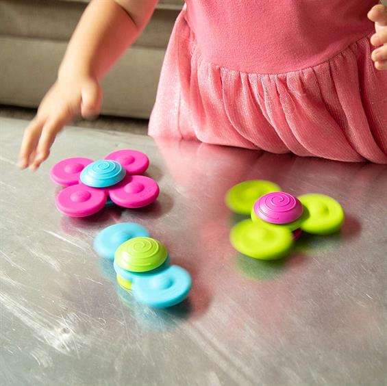 Набір прорізувачів-спінерів із присосками Fat Brain Toys Whirly Squigz 3 шт. (F210ML) - зображення 13