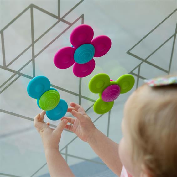 Набір прорізувачів-спінерів із присосками Fat Brain Toys Whirly Squigz 3 шт. (F210ML) - зображення 1