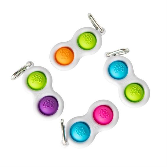 Тактильний антистрес-брелок Кнопки Fat Brain Toys Simpl Dimpl 4 кольори в асорт.  (F2111ML) - зображення 2