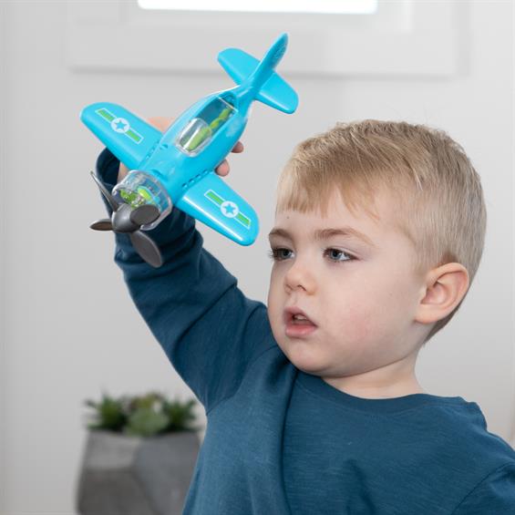 Іграшковий літак Крутись пропелер Fat Brain Toys Playviator блакитний  (F2262ML) - зображення 1
