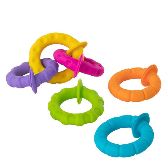 Набір прорізувачів для зубів Гнучкі колечка Fat Brain Toys pipSquigz Ringlets  (F250ML) - зображення 3