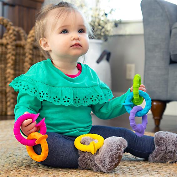 Набір прорізувачів для зубів Гнучкі колечка Fat Brain Toys pipSquigz Ringlets (F250ML) - зображення 8