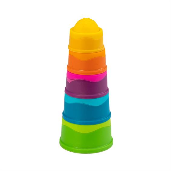Пірамідка тактильна Чашки Fat Brain Toys dimpl stack  (F293ML) - зображення 2